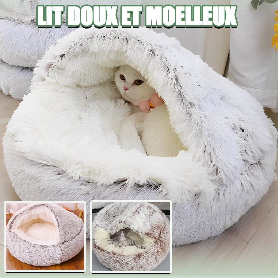 Lit-pour-chat-gris | CozyCat™ - Royaume Des Chats