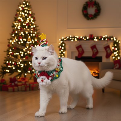 Déguisement pour chat Noel