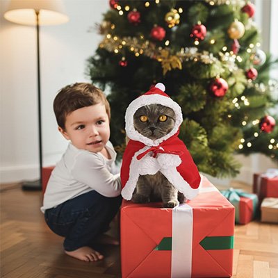 Déguisement pour Chat Noel