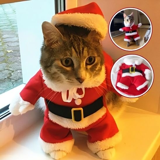 Déguisement pour chat noel