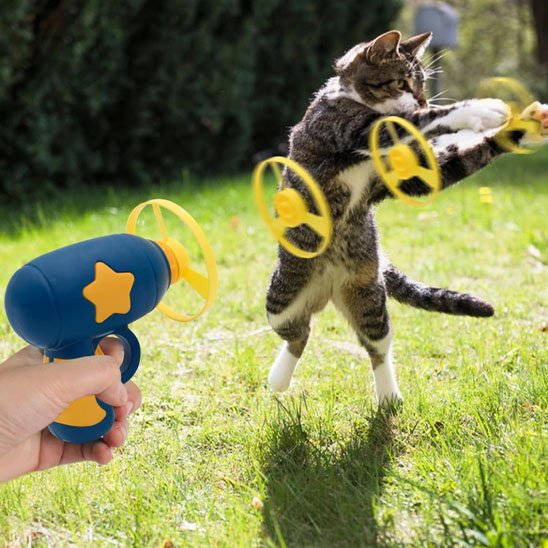 Jouet pour chat volant rose